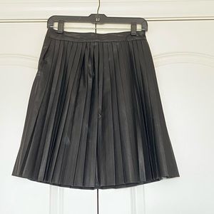 Forever 21 pleated faux leather full skirt